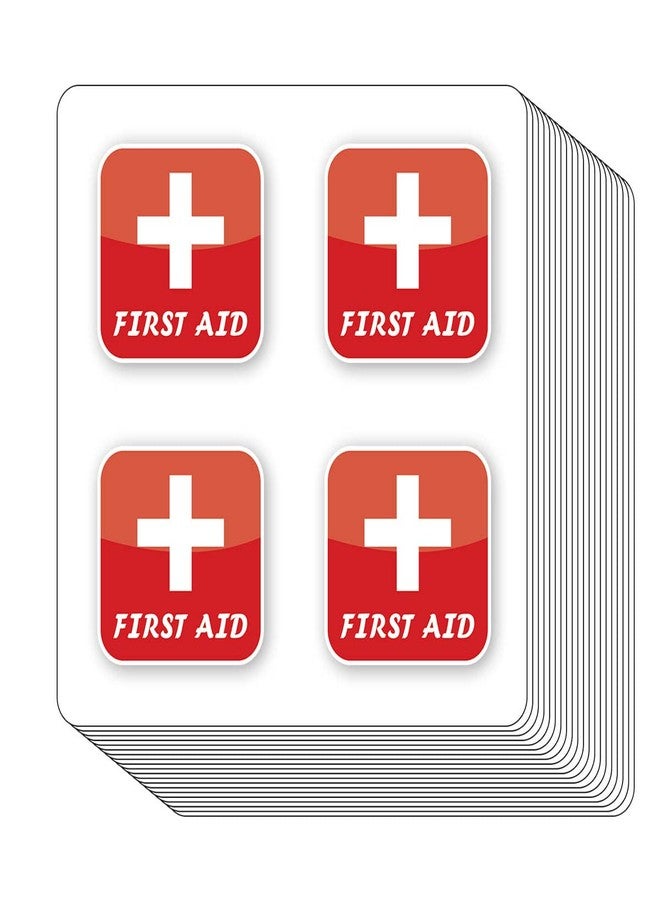 GUVSPTI First Aid Stickers 1in for Scrapbooking, Arts, Craft, Kids DIY, Calendars Journals 80-Pack - Image 1